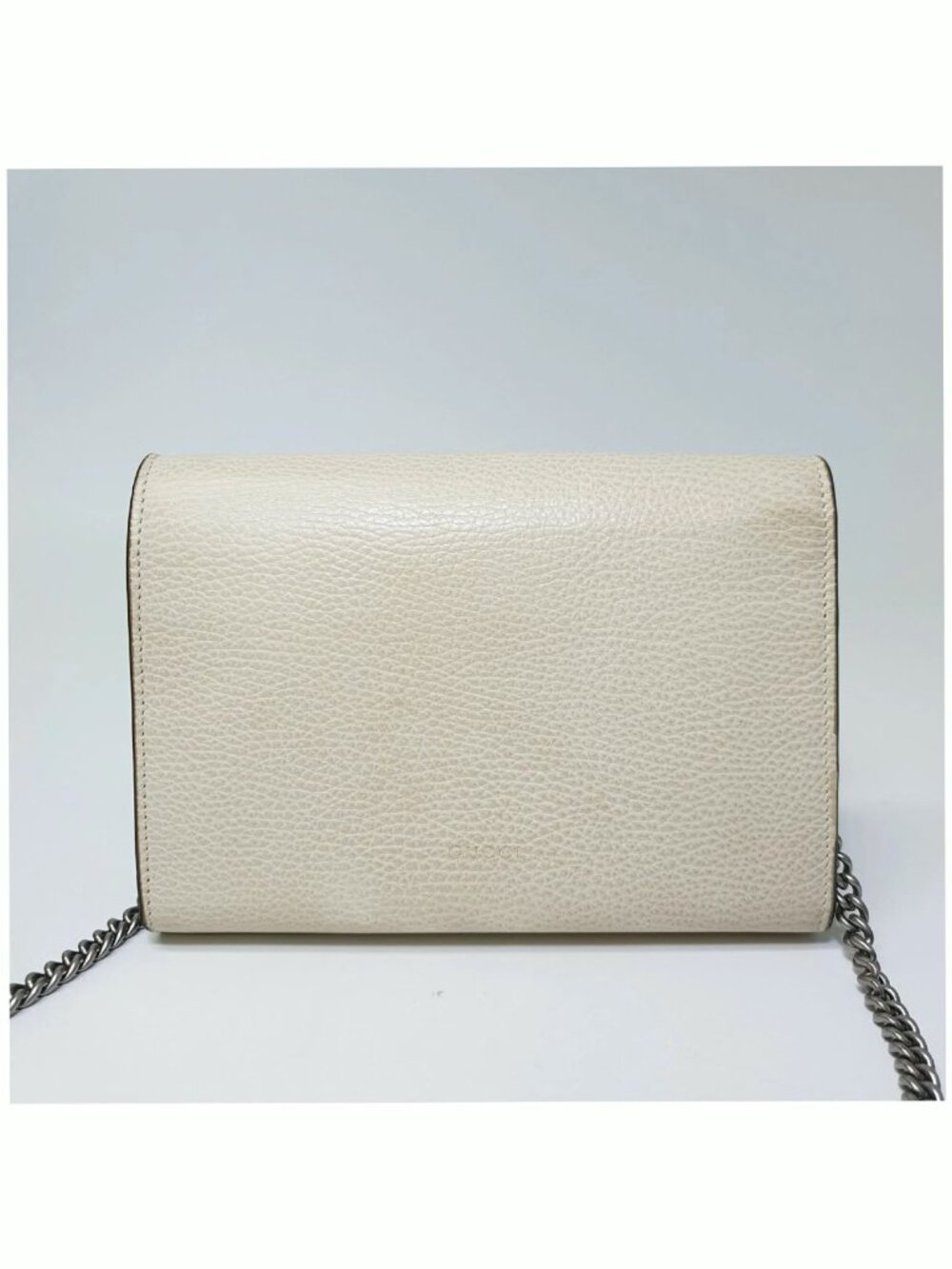 Authentic Gucci Dionysus Chain Wallet White Leather Shoulder Bag - Picture 3 of 11